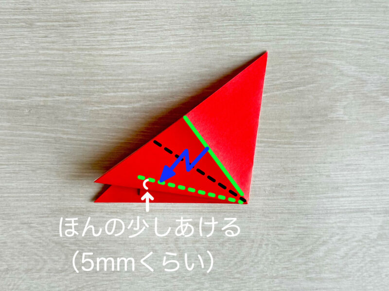 さらに段折りする