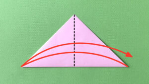 半分に折るところ