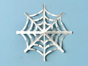 細かい蜘蛛の巣の完成