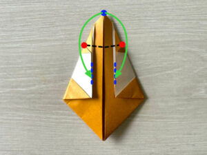 段で折るところ