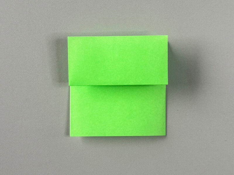 半分に折ったところの画像