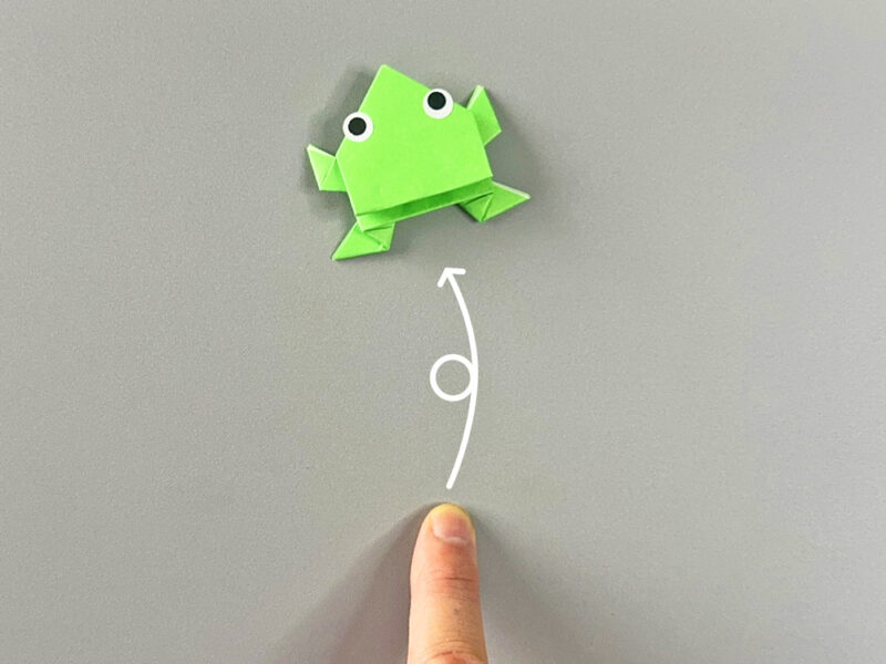 カエルを飛ばしたところの画像