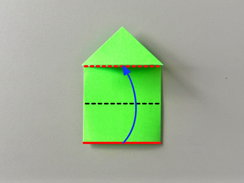 下を折るところの画像