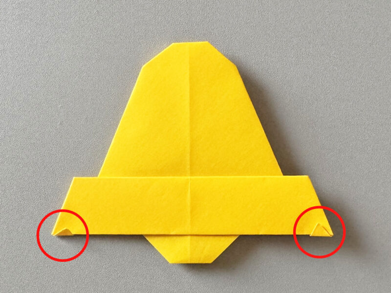 折ったところの画像