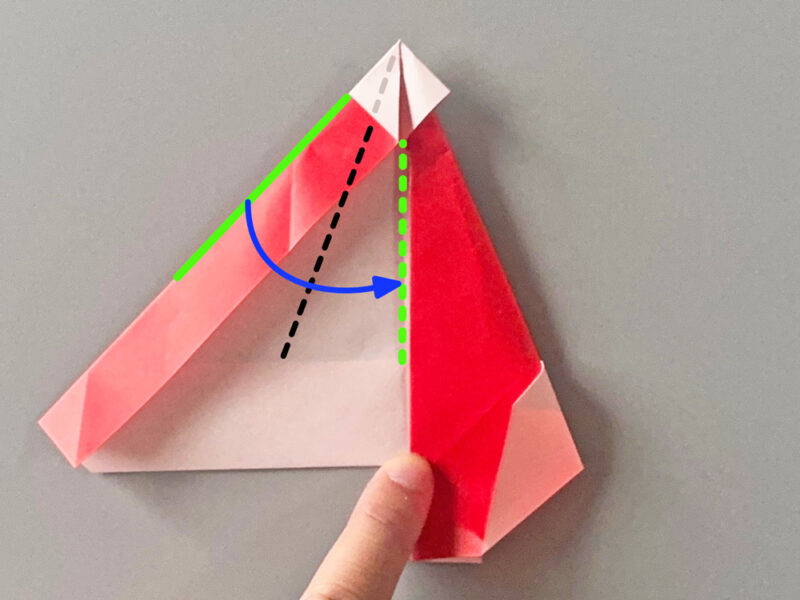 左を折るところの画像