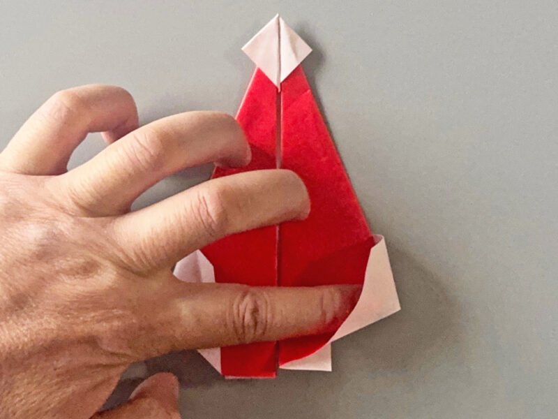 すき間を開いたところの画像